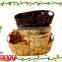easter basket wholesale,decorated easter baskets,egg storage basket,Set of 3 water hyacinth basket with handle