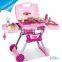Top Popular Children Play Toys Preschool Educational Barbecue Cart Toy Set