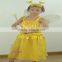 yellow skirt for girsl costume, costum hair accessories dress for girls,fairy wing set for party