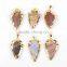Raw arrow shape raw agate gemstone jasper pendant cheap price