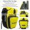 Yellow Pvc Tarpaulin Bicycle Frame Rear Bag Waterproof for Hiking Outdoor