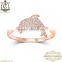 14k Rose Gold Fish Rings Jewelry, Fish in Gold Designer Ring, Diamond Ring Gold Jewelry, Handmade Jewelry, Designer Ring Jewelry