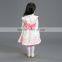 Wholesale new fashion emboidery satin dress urope children clothing 4-12y