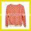 2016 Fashion Products Bros Baby Lion Riding Horse Women Printed Long Sleeve Pink Yellow Dotted Fleece Sweater