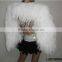 white Ostrich Feather fringe trim LZBYM053