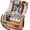 2015 hot-sales new wicker picnic basket for 4 person or 2 person