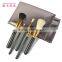 New product double-color Synthetic hair silver bag 5pcs gift makeup brush set