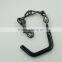 China supplier vinyl coated metal J hook with chain clothes hook for luggage