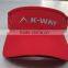 fashion red custom embroidery sun visors wholesale