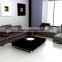 Modern grey real leather sofa design for house