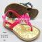 Metallic color vamp PCU ladies&girls clip-toe sandals
