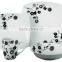16 pcs White Porcelain Ceramic Dinnerware Set,Square Dinner Set