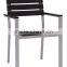 Aluminum plastic slats chair for outdoor and indoor use