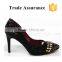 Fashion Metal Rivet Women Ladies High Heel Shoes black Stiletto Shoes