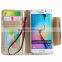 2 in 1 cell phone leather case cover for samsung s6 edge