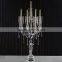 wholesale good crystal glass candlestick holder wedding in China