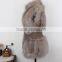 russian style women silver fox fur vest /wholesale and retail