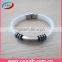 Top quality silicone stainless steel bracelet