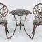 Outdoor Patio Furniture Tulip Design Cast Aluminum Table and Chair Bistro Chair