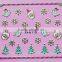 3D Cute Xmas Tree White Snowflake Glitter Stars Nail Art Stickers DIY Decals Tip