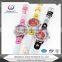 cheap leather strap cartoon face watches for kids