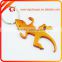 aluminum golden gecko shaped bottle opener keychain