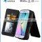 Zip Pocket handheld card organizer cover case for Samsung galaxy S6 edge