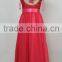 K124 Spaghetti Straps A Line Backless Floor Length Chiffion Bridesmaid Dress