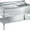 Restaurant Used Double Bowls Free-standing Commercial Stainless Steel Kitchen Sink GR-310B
