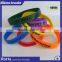 Colorful silicone wristband/glow in the dark bracelet