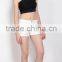 Plain dye custom black sun-top lace crop top for ladies