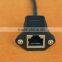 Screw panel mount RJ45 Cat5 male to female Ethernet LAN Network extension Cable
