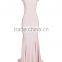 Apricot lace evening dress