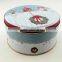 Round christmas nesting tin boxes set for cookies/cupcake