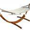 Outdoor furniture leisure comfortable wooden hammock swing with stand