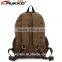 New arrived brown custom canvas backpack laptop bags wholesale for 14inch