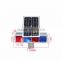 New design red blue module led flashing warning solar traffic signal light