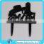 Engagement Cake Decoration Black Bride Groom Silhouette Acrylic Wedding Cake Topper