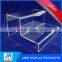 clear acrylic shoes display shelf with dividers / acrylic storage rack / acrylic shoes cabinet