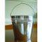 10L Metal Galvanized Buckets with wooden handle for US