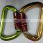 Carabiner safety snap hook and bulk with lock for climbing