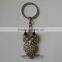 wholesale jewelled night owl design metal alloy key chain