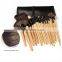 24 Pcs/Pro Cosmetic Makeup Brush Set wooden toiletry Kit best sale