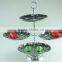 stainless steel hot new portable decorative fruit and cake plate with 4 layers