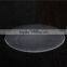 red color glass dinning plate set with sliver plating metal stand