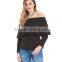 Chiffon Blouse Women Sexy Saree Blous Fashion Cheap Wholesale Custom Off the Shoulder Tops