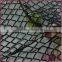 Black stretch sqare design tricot fabric, french tulle lace fabric