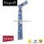 Blue floral digital print silk&polyester necktie with low MOQ
