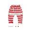 Hotsales! High Quality Infant 100 Cotton Girls Strip Baby Pants