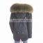 Myfur Customized Real Fur Parka Jackets Factory Price with Big Size Raccoon Fur Hood